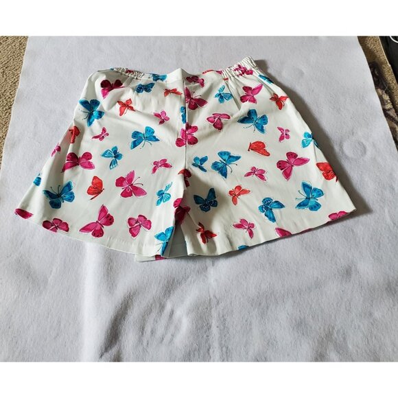 Briggs New York Skort Size 16 White Pink & Blue Butterflies Cotton Spandex - Picture 7 of 16